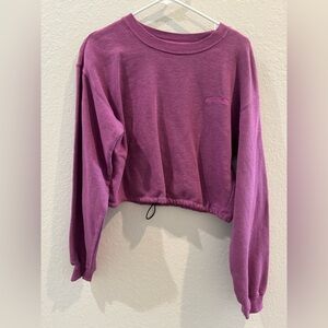 BDG Jeans Purple Cropped Sweatshirt